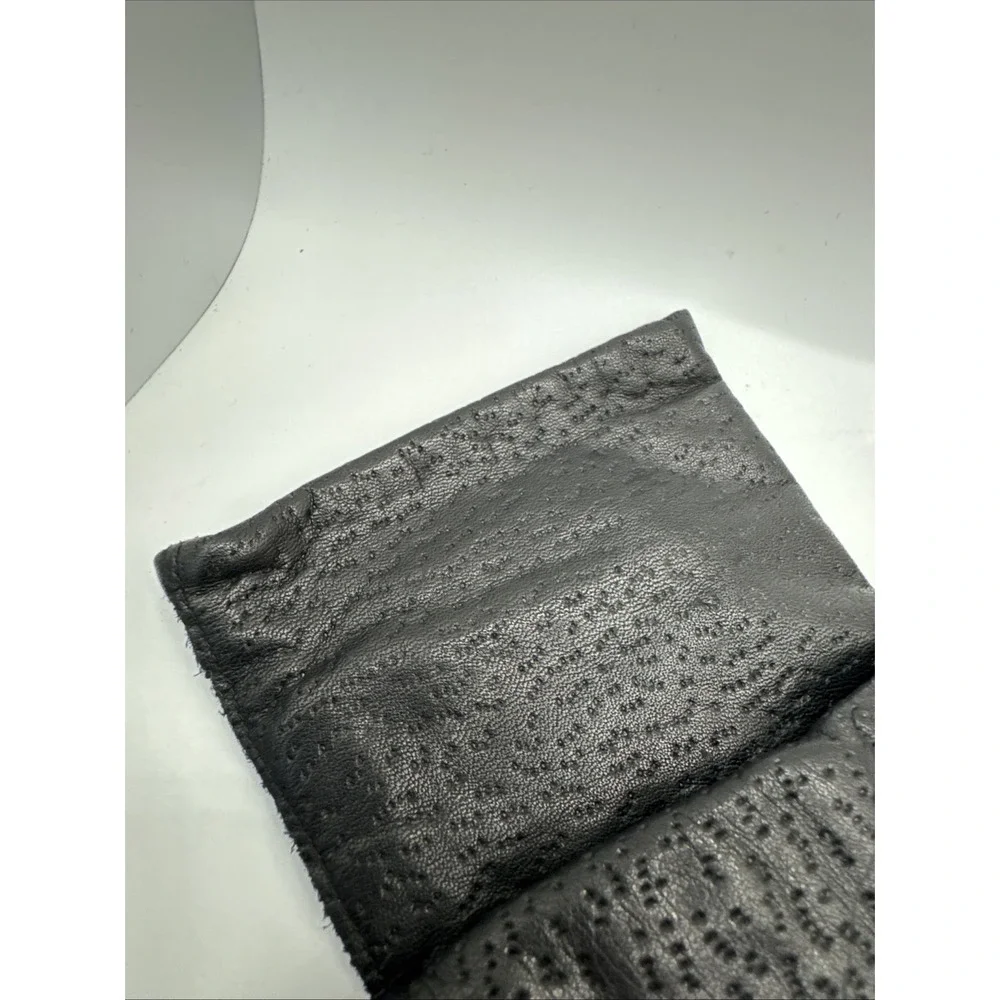 Vintage Genuine Leather Woman's Black Gloves‎ - M